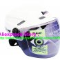 New Germany "Tanked 501" Half Vespa Motorcycle Open Face Racing Cycling White Helmet