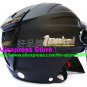 New Germany "Tanked 501" Half Vespa Motorcycle Open Face Racing Cycling Matt Black Helmet