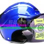 New Germany "Tanked 502" Half Vespa Motorcycle Open Face Racing Cycling Blue Helmet