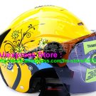 New Germany "Tanked 502" Half Vespa Motorcycle Open Face Racing Cycling Yellow Helmet