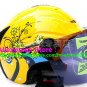 New Germany "Tanked 502" Half Vespa Motorcycle Open Face Racing Cycling Yellow Helmet