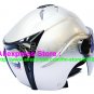 New Germany "Tanked 502" Half Vespa Motorcycle Open Face Racing Cycling Silver Helmet