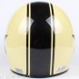 H.01 3/4 Taiwan " EVO " Cycling Open Face Casque Motorcycle Yellow # Black Star Helmet & UV Goggles