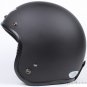 H.02 Taiwan " SYC " ABS Cycling Open Face Helm Motorcycle Full Matte Black Helmet & UV Goggles