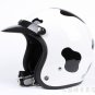 H.05 Taiwan " HUA TAI " ABS Scooter Open Face Motorcycle dairy cow Black # White Helmet & UV Goggles
