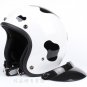 H.05 Taiwan " HUA TAI " ABS Scooter Open Face Motorcycle dairy cow Black # White Helmet & UV Goggles