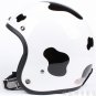 H.05 Taiwan " HUA TAI " ABS Scooter Open Face Motorcycle dairy cow Black # White Helmet & UV Goggles