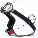 H.06 Taiwan " HUA TAI " ABS Scooter Open Face Motorcycle White chequer "ANDES" Helmet & UV Goggles