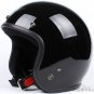 H.07Taiwan " SYC " ABS Cycling Open Face Casco Motorcycle Full Bright Black Helmet & UV Goggles
