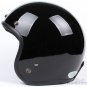 H.07Taiwan " SYC " ABS Cycling Open Face Casco Motorcycle Full Bright Black Helmet & UV Goggles