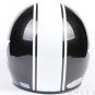 H.08 Taiwan " EVO " ABS Motorbike Open Face Motorcycle Bright Black # White Star Helmet & UV Goggles