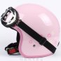 H.12 Taiwan " EVO " ABS Cycling Open Face Casco Motorcycle Pink "Hello Kitty" Helmet & UV Goggles