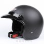 H.28 Taiwan " EVO " Retro ABS Scooter Open Face Motorcycle Full Matt Black Helmet & UV Goggles