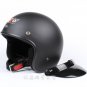 H.28 Taiwan " EVO " Retro ABS Scooter Open Face Motorcycle Full Matt Black Helmet & UV Goggles