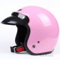 H.29 Taiwan " SYC " ABS Scooter Casco Open Face Motorcycle Full Gloss Pink Helmet & UV Goggles