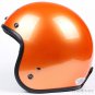 H.32 Taiwan " SYC " ABS Moto Open Face Motorcycle Bright Full Orange Helmet & UV Goggles