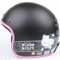 H.33 Taiwan " EVO " ABS Open Face Motorcycle "Hello Kitty" Matt Black Helmet & UV Goggles