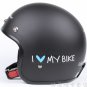 H.37 Taiwan " EVO " Retro Racing Half Face Motorcycle " My Bike " Matt Black Helmet & UV Goggles