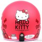 H.38 Taiwan " EVO " Racing Open Face Motorcycle " Hello Kitty " Bowknot Matt Red Helmet & UV Goggles