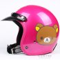 H.89 Taiwan "HUA TAI" OFF Road Casco Motorcycle Rilakkuma Bear Rose Helmet & UV Goggles