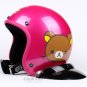 H.89 Taiwan "HUA TAI" OFF Road Casco Motorcycle Rilakkuma Bear Rose Helmet & UV Goggles