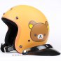 H.92 Taiwan "HUA TAI" OFF Road Casco Motorcycle Rilakkuma Bear Matt Orange Helmet & UV Goggles
