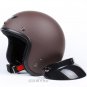 H.118 Taiwan " SYC " Scooter Half Face Motorcycle Matt Brown Coffee Helmet & UV Goggles