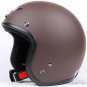 H.118 Taiwan " SYC " Scooter Half Face Motorcycle Matt Brown Coffee Helmet & UV Goggles