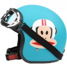 H.127 Taiwan "EVO" Scooter Casque Open Face Casco Motorcycle "Monkey" Matt Blue Helmet & Goggles