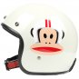 H.128 Taiwan "EVO" Scooter Casque Open Face Casco Motorcycle "Monkey" Bright White Helmet & Goggles