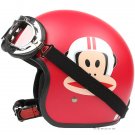 H.129 Taiwan "EVO" Scooter Casque Open Face Casco Motorcycle "Monkey" Matt Red Helmet & Goggles