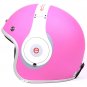 H.135 Taiwan "EVO" Casco Scooter Open Face Motorcycle " e earphone " Matte Pink Helmet & UV Goggles
