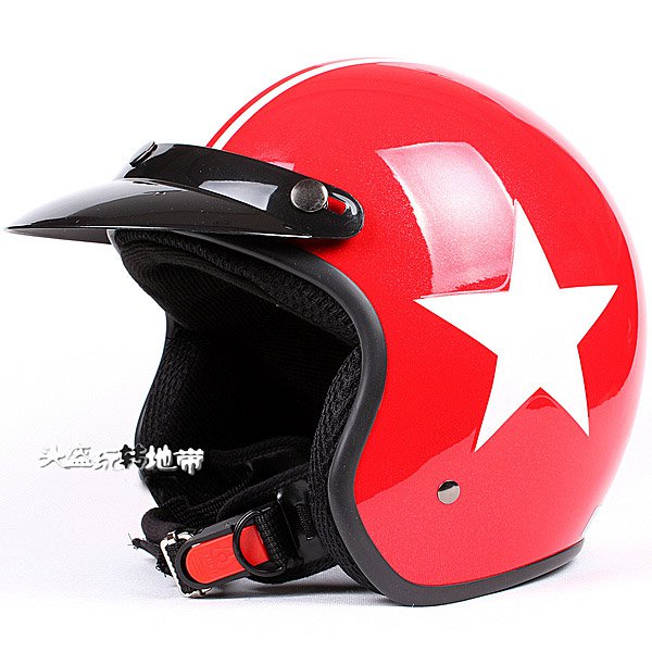 H.148 Taiwan " EVO " Casco off road Casque Motorcycle Gloss Red White