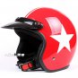 H.148 Taiwan " EVO " Casco off road Casque Motorcycle Gloss Red # White Star Helmet & Goggles