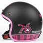 H.149 Taiwan " EVO " Scooter Casco Helm Motorcycle " 76 Hello Kitty " Matt Black Helmet & Goggles