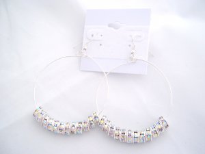 Basketball Wives Earrings , Aretes Alterados  A005(ClearAB/Tornazol)