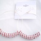 Basketball Wives Earrings , Aretes Alterados  A005(Pink/Rosa)