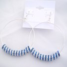 Basketball Wives Earrings , Aretes Alterados  A005(Blue/Azul)