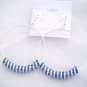 Basketball Wives Earrings , Aretes Alterados  A005(Blue/Azul)