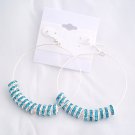 Basketball Wives Earrings , Aretes Alterados  A005(Aqua)