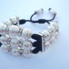 Pulsera Plateada Triple / Triple Silver Bracelet  (P3014)