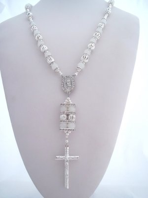 Rosario Alterado De Plata / Silver Fashion Rosary(RS029)