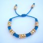 Pulsera Dorada / Gold Plated Bracelet (P005) (Blue)