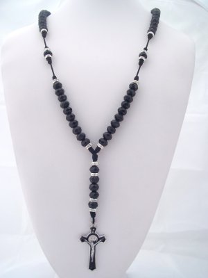 Rosario De Crystal / Crystal Rosary (RF001) (Black)