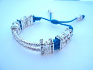 Pulsera Doble Con Tubo (P2013) (Blue)