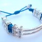 Pulsera Doble Con Tubo (P2013) (Blue)