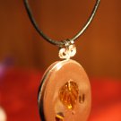 Brown Oval with Leaf