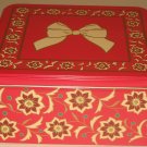  Red Floral & Bow Tin