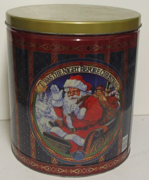  Santa's Large Christmas Tin