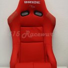 Bride Vios III Red Plain Cloth / Black FRP Shell *PAIR*